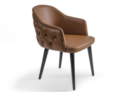 Chestefield Chair with Armrests Designer Dining room Modern Furnishings